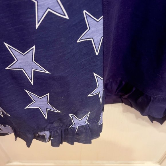 Plus Size Blue Shirt with Stars- Great for Football Season - Picture 3 of 5